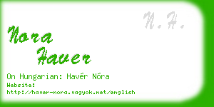 nora haver business card