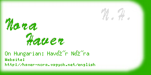 nora haver business card